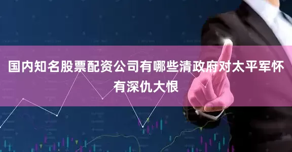 国内知名股票配资公司有哪些清政府对太平军怀有深仇大恨
