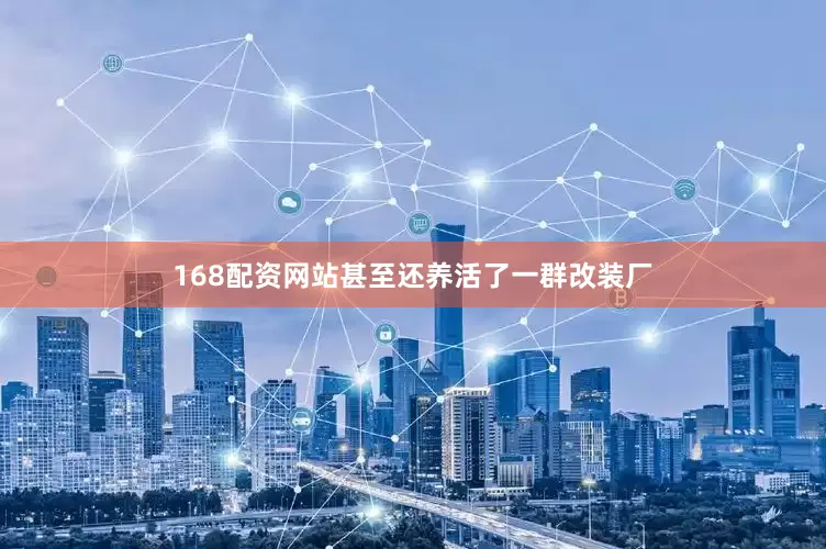 168配资网站甚至还养活了一群改装厂